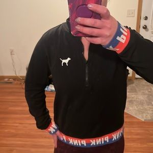 Vs pink half zip medium